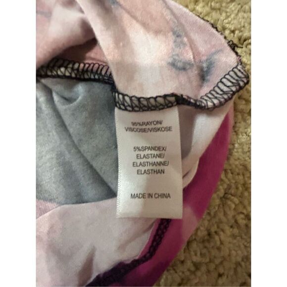 š Adrianna Papell floral cowl drapeāneck knit top sizeā L BIN P - Picture 10 of 11